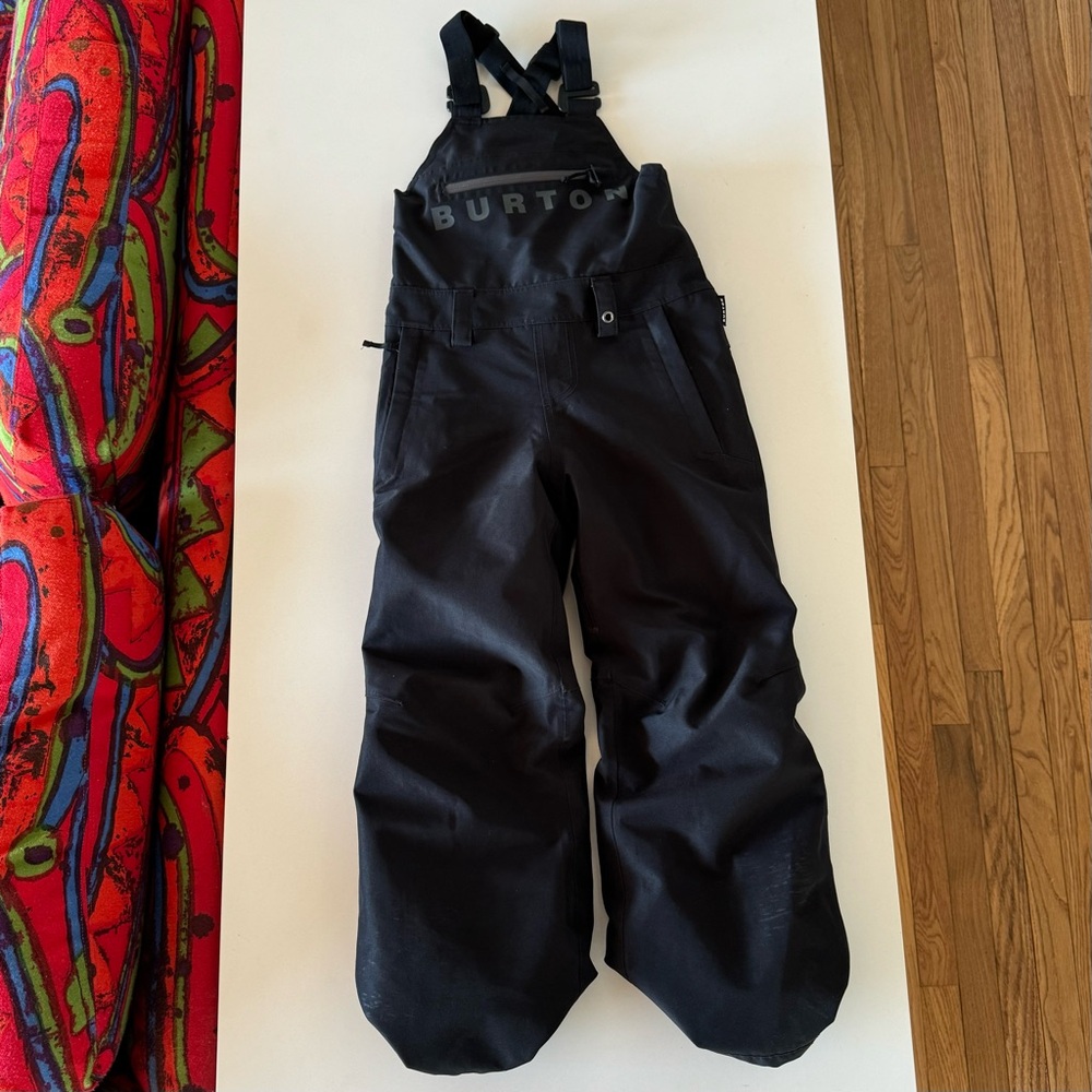 *EXCELLENT CONDITION* Burton Kids Black GORE-TEX Bib Snow Pants / Ski Pants XS